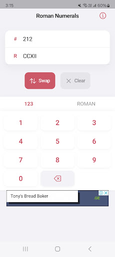 Roman Numerals Converter ekran görüntüsü