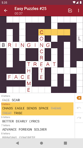 Fill-In Crosswords ekran görüntüsü