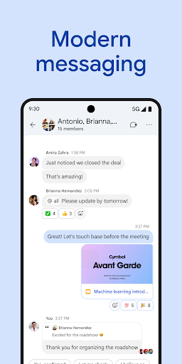 Google Chat ekran görüntüsü