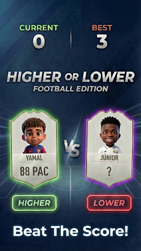 Higher Lower: Football Edition ekran görüntüsü