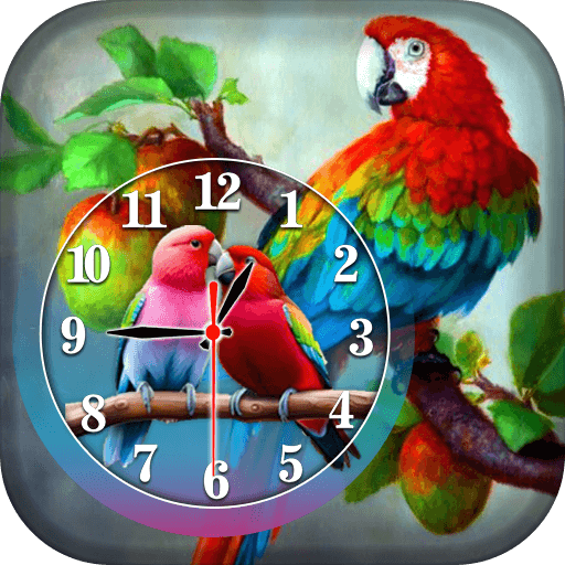 Love Bird Clock Live Wallpaper