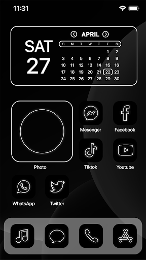 Wow Black or White - Icon Pack ekran görüntüsü