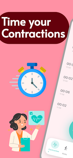 Contraction Timer & 9m Counter ekran görüntüsü