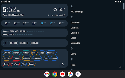 AIO Launcher ekran görüntüsü