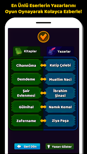 Eser Yazar Eşleştirme Oyunu ekran görüntüsü