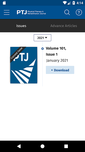 Physical Therapy Journal ekran görüntüsü