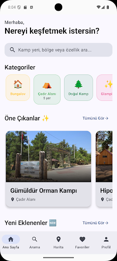 Kamp Yerleri ekran görüntüsü