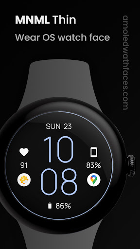 MNML Thin Watch face ekran görüntüsü