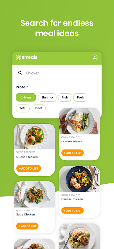 eMeals - Meal Planning Recipes ekran görüntüsü