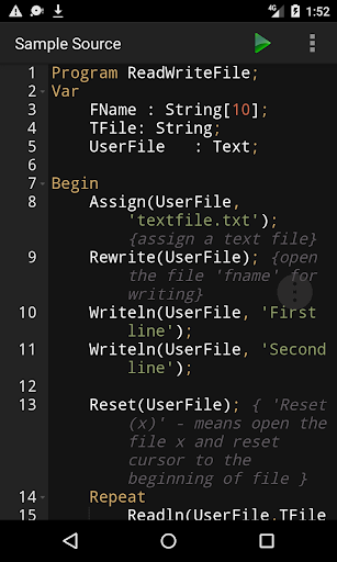Pascal Programming Compiler ekran görüntüsü
