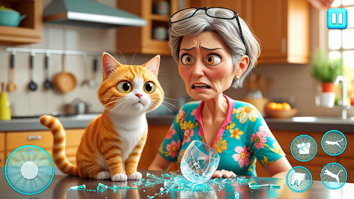 Angry Gran Vs Pet Cat Sim Game ekran görüntüsü