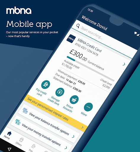 MBNA Mobile App ekran görüntüsü