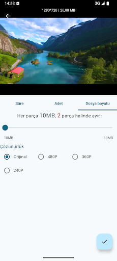 EasySplit -Videoyu böl ve kırp ekran görüntüsü