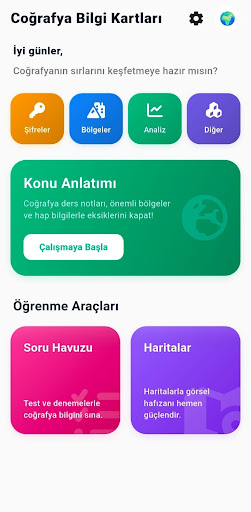 Coğrafya Bilgi Kartları ekran görüntüsü