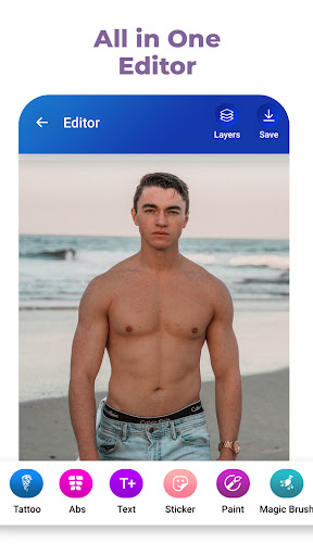 Six Pack Abs -Hair Style Photo ekran görüntüsü