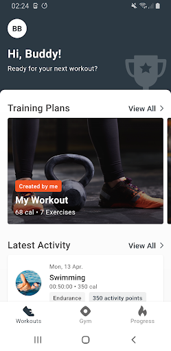 B Active Hub ekran görüntüsü