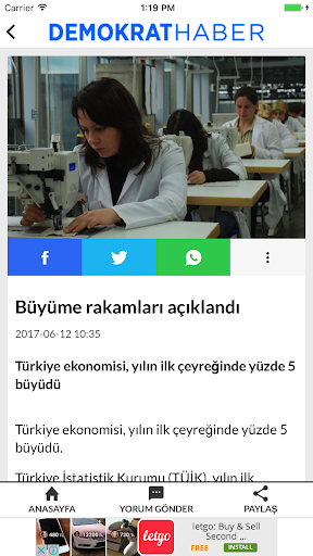 Demokrat Haber ekran görüntüsü