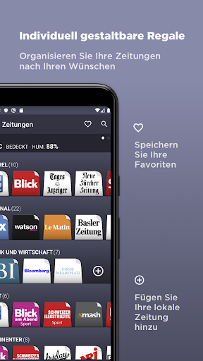 Schweizer Zeitungen ekran görüntüsü