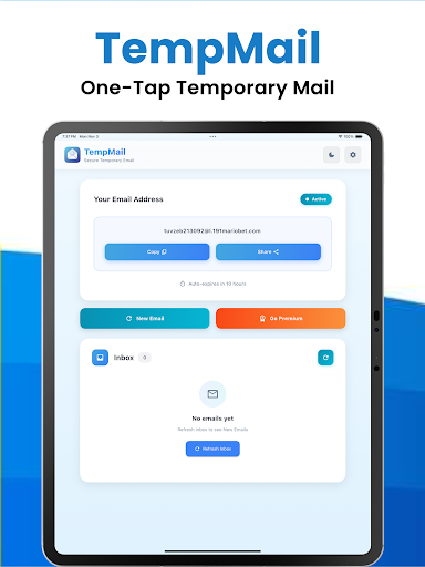 Temp Mail ekran görüntüsü