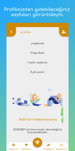 proje bazlı - freelance işler ekran görüntüsü
