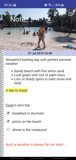 Rich Text Notes ekran görüntüsü