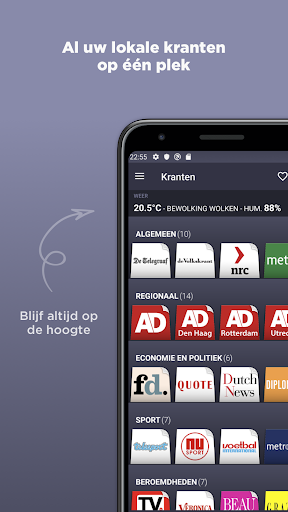 Nederlandse Kranten ekran görüntüsü