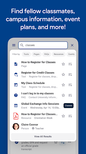 Collin College CougarWeb ekran görüntüsü