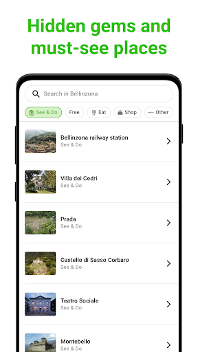 Bellinzona SmartGuide ekran görüntüsü