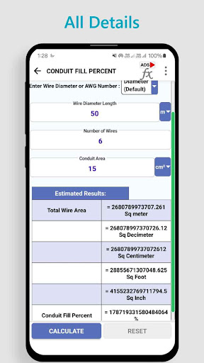 Wire Size & Gauge Calculator ekran görüntüsü