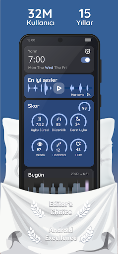 Sleep as Android: Uyku takibi ekran görüntüsü