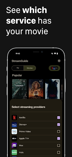 StreamGuide: Filmler ve TV ekran görüntüsü