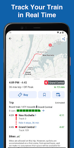 MTA TrainTime ekran görüntüsü