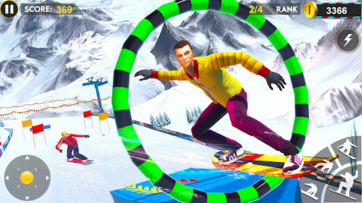 snowboard dağ dublör 3d ekran görüntüsü