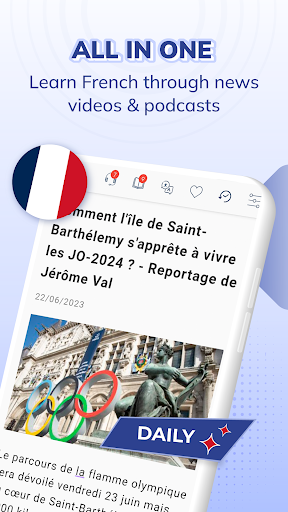 Todaii: Learn French by news ekran görüntüsü