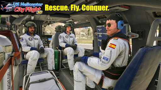 US Helicopter City Flight 3D ekran görüntüsü