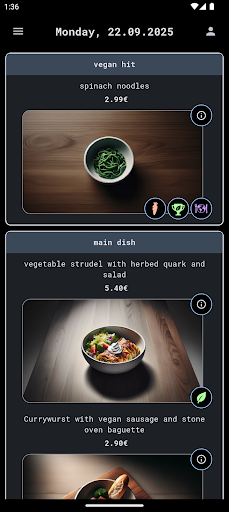 Mensa Menu ekran görüntüsü