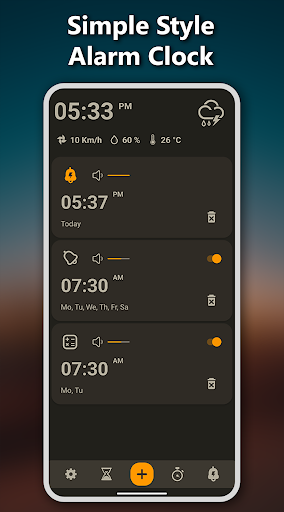 Alarm saati ekran görüntüsü