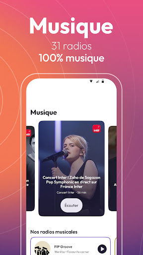 Radio France : radios, podcast ekran görüntüsü
