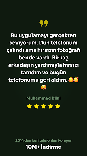 CrookCatcher Hırsızlık Önleme ekran görüntüsü