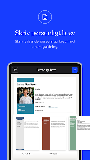 CV.se: Online CV maker ekran görüntüsü