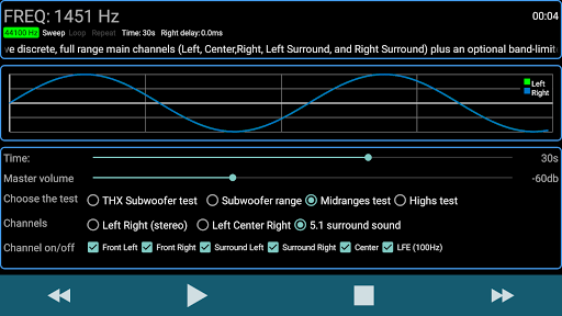 Sound Test for Android TV ekran görüntüsü