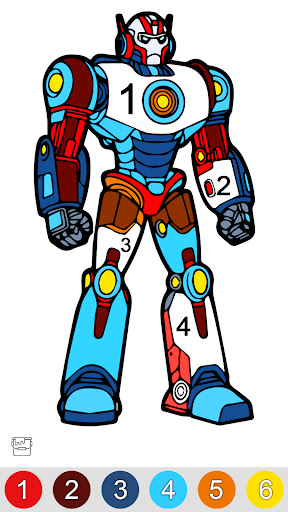 Robots Color By Number Book ekran görüntüsü