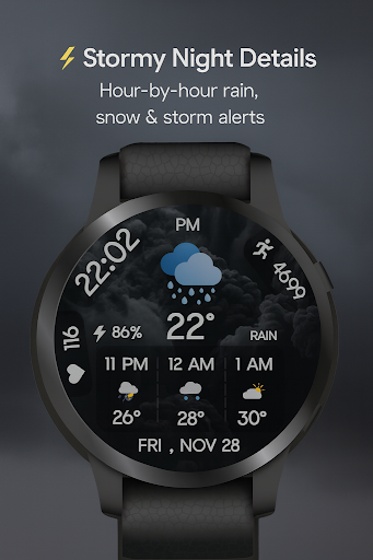 Hourly Weather for Wear OS ekran görüntüsü