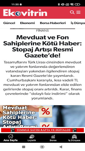 Ekovitrin Haber ekran görüntüsü