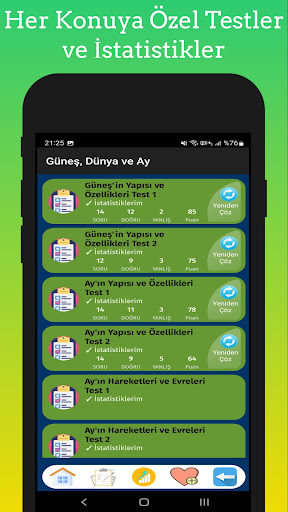 5. Sınıf Test Çöz Tüm Dersler ekran görüntüsü