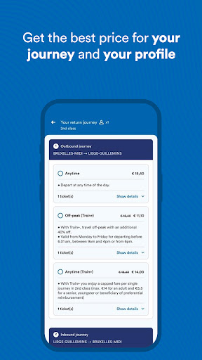 SNCB/NMBS: Timetable & tickets ekran görüntüsü