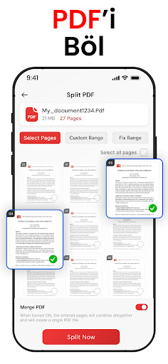 PDF Birleştirme - PDF Bölme ekran görüntüsü