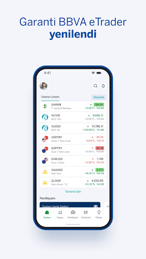 Garanti BBVA eTrader ekran görüntüsü