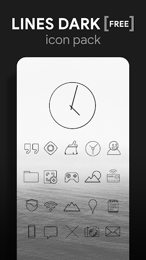 Lines Dark - Icon Pack ekran görüntüsü