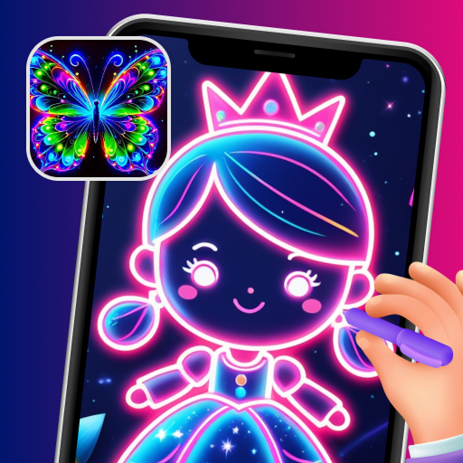 Neon Brush - Glow Draw & Paint